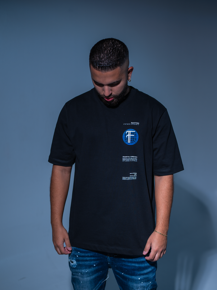Good & Evil Battle Futuristic Tshirt Black