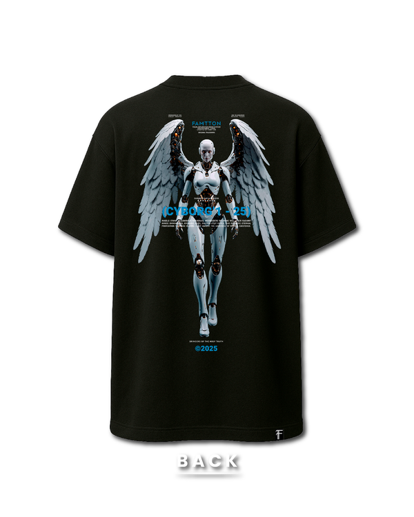Good & Evil Angel Futuristic T-Shirt – Edición Black
